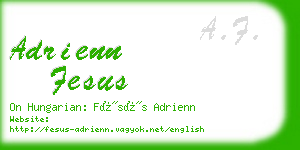 adrienn fesus business card